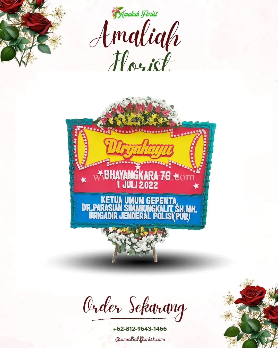 Papan Bunga HUT Ulang Tahun Teiraplu